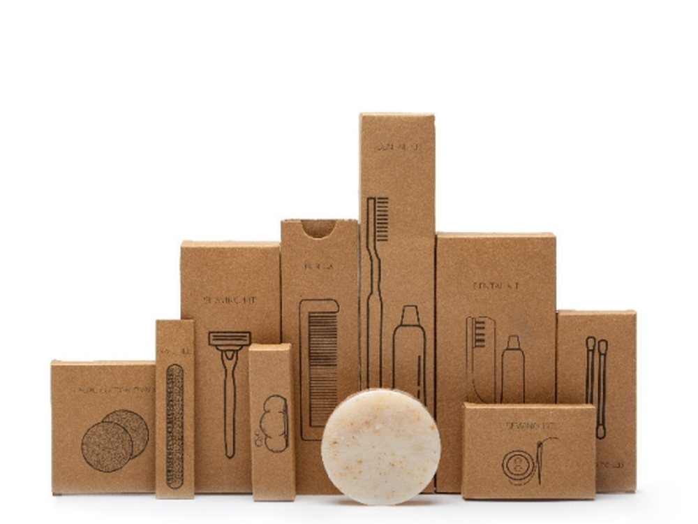 Eco-friendly disposable amenity packaging sourced through INDUS CIRCLE